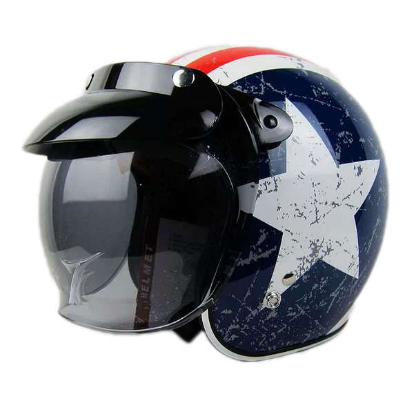 Motorcycle Helmet Lens Bubble Lens Three Button for Harley Helmet