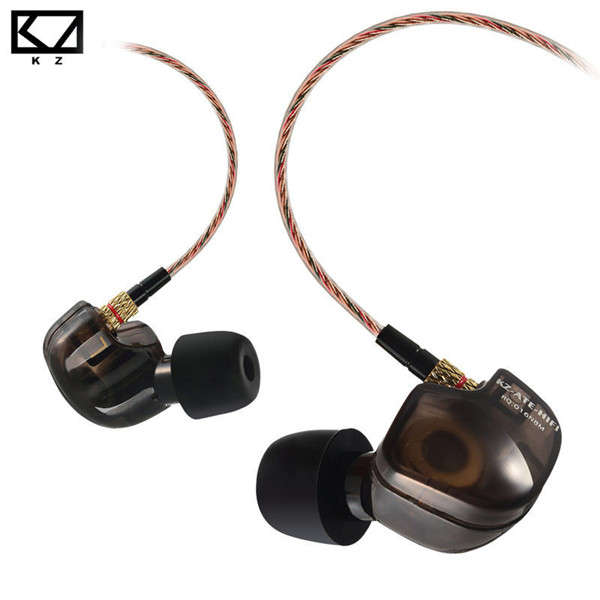 KZ ATE Copper Driver Ear Hook HiFi In Ear Earphone Sport Headset With Microphone