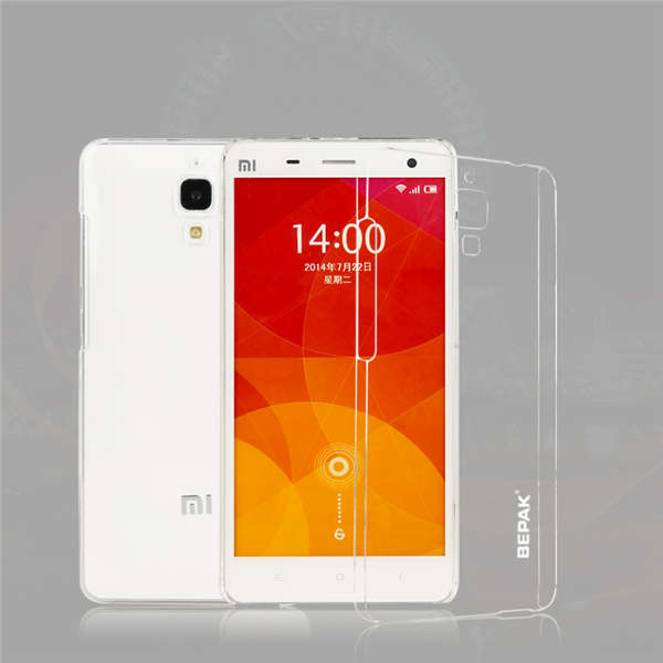 BEPAK Clear Transparent Protective Back Case For Xiaomi Mi4