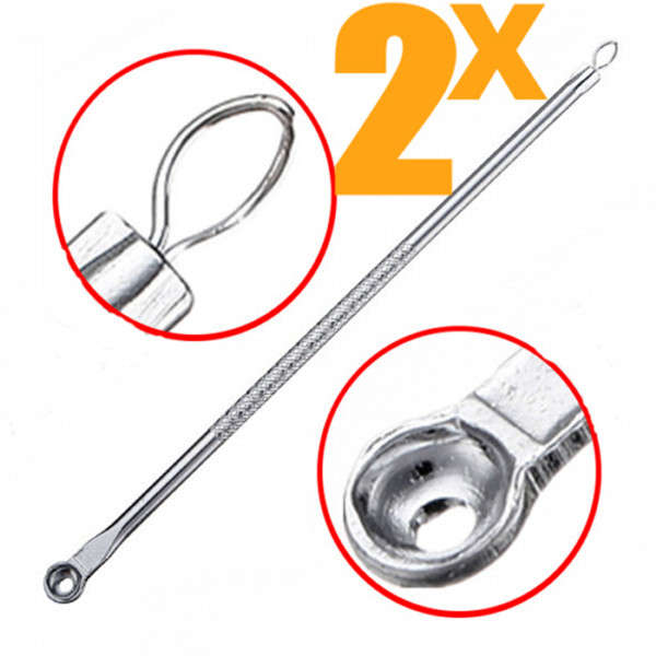 2 Blackhead Blemish Remover Tool Acne Pimple Extractors