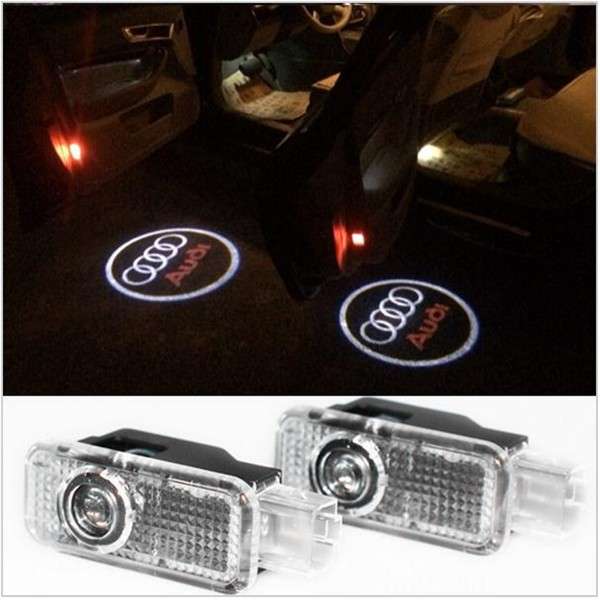 2pcs Welcome Light Car Logo Light for Audi
