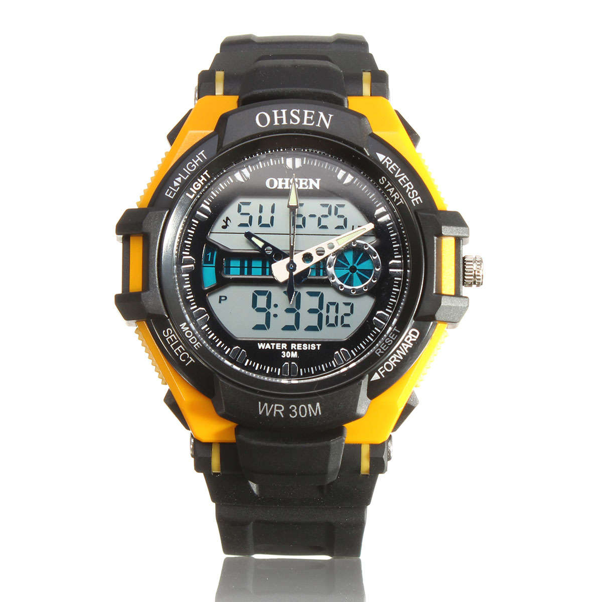 Ohsen AD1302 Analog Digital Silicone Band Waterproof Sport Wrist Watch