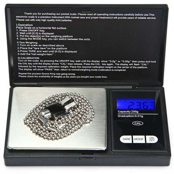 200gx0.01 LCD Professional Mini Digital Scale Capacity Diamond Condiment Weighi