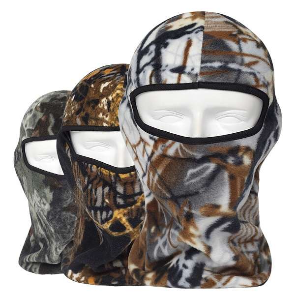 Camo Thermal Fleece Balaclava Outdoor Ski Masks Hoods Hunting CS Tactical Face