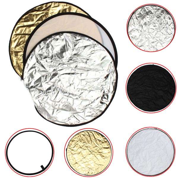 5 In1 24 Inch 60cm Photography Studio Photo Collapsible Soft Light Reflector