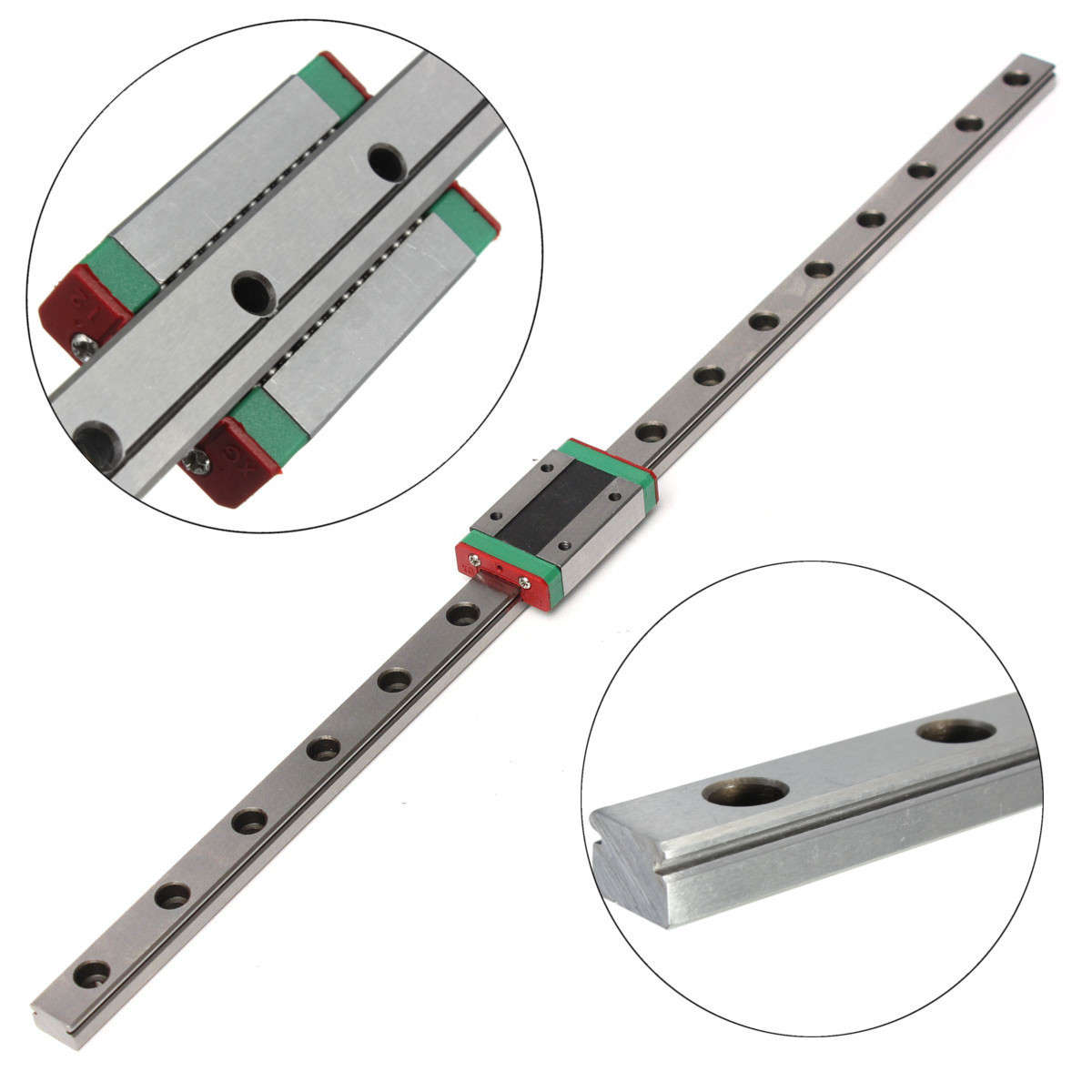 MGN12 12mm Miniature Linear Rail Slide + MGN12H Carriage For 3D Printer