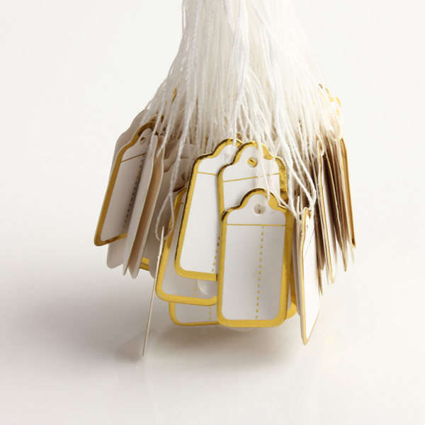 500Pcs Tie String Price Paper Tickets Jewelry Watch Display Label Tags