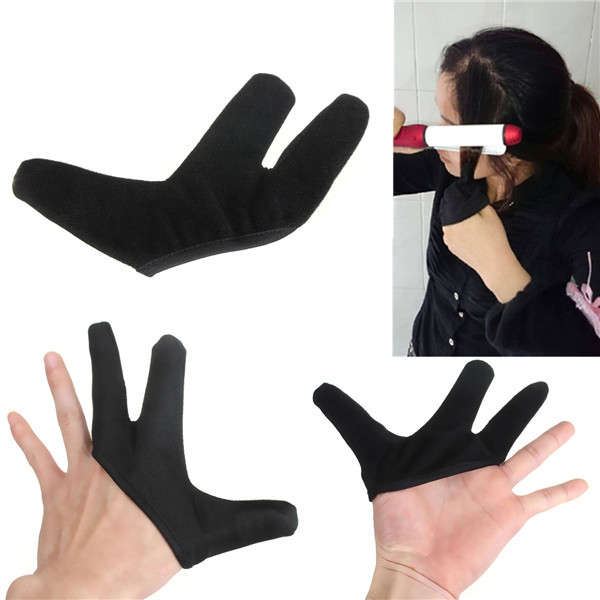 Heat Resistant Finger Glove For Hair Straightener Straightening Curling Hairdre