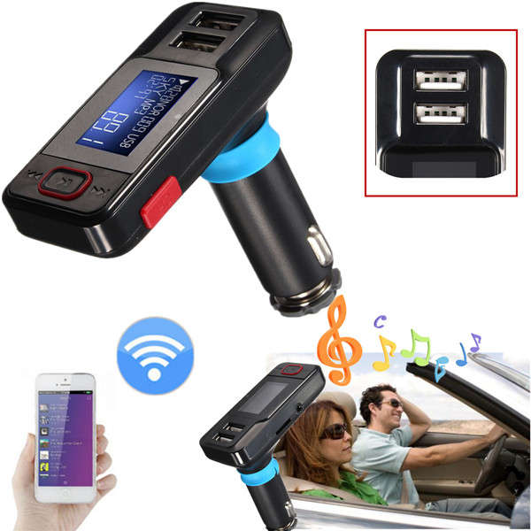 Car Wireless LCD MP3 Player FM Transmitter Modulator 2 USB Charger U Disk Remote