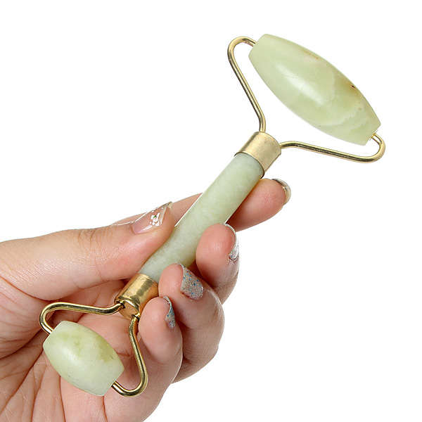 Green Jade Roller Massager Eye Face Neck Head Relax Massage