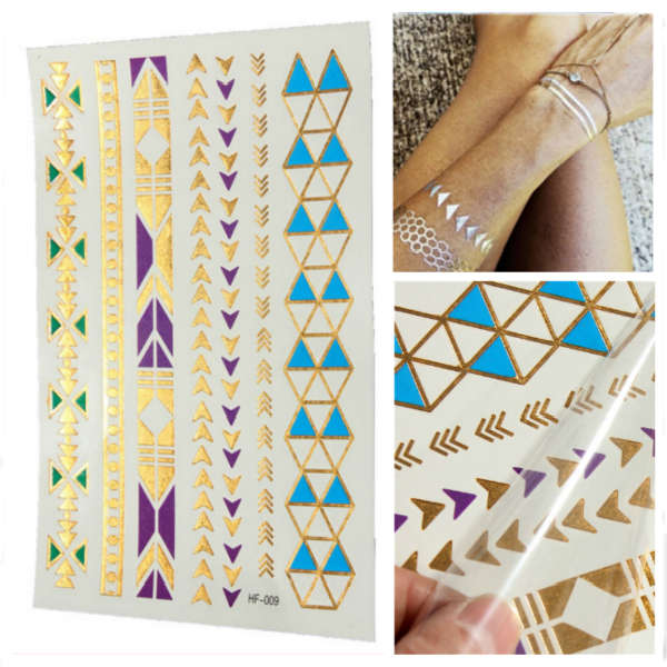 Colorful Flash Metallic Body Art Temporary Tattoo Sticker