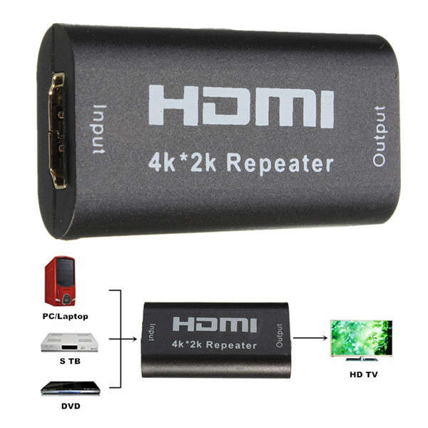 40M 130FT 1080p 1.65G bps Mini HDMI Extender Repeater Amplifier Booster Joiner