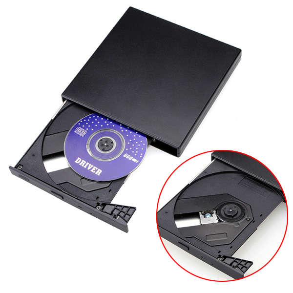 External Portable USB 24x CD-ROM Optical Drive For Laptop Desktop PC