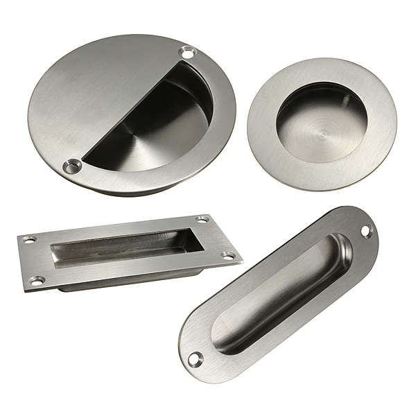 Flush Recessed Pull Door Handle SUS Circular Oval Rectangular