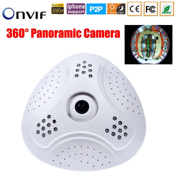 STD 360 Degree Panoramic Camera Full 1080P 2MP IMX222 IP P2P ONVIF Camera 1.7mm