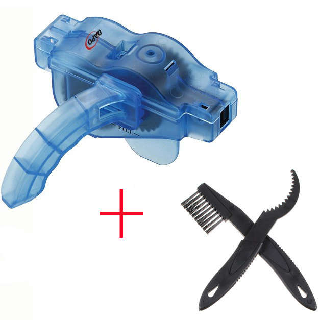 2Pcs Bicycle Chain Wheel Cleaning Brushes Cleaner Scrubber Tool