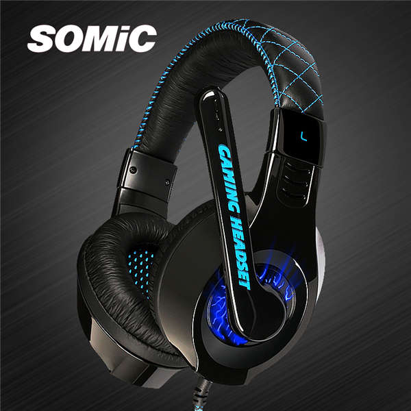 Somic G95 USB Gaming headphone Blue Light Led 3.5MM Gaming Headset Headphone wi
