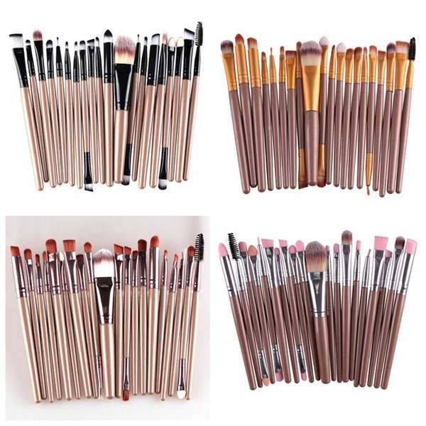 20Pcs Professional Makeup Brush Cosmetic Synthetic Hair Brushes Kit Set