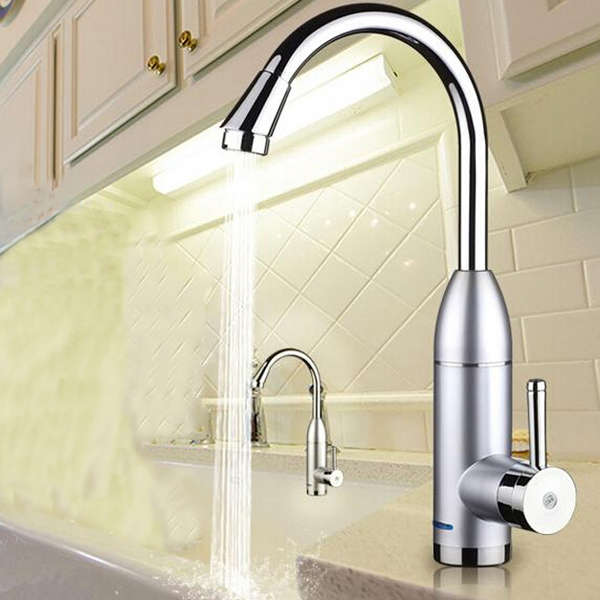 220V 3000W Tankless Electric Faucet Kitchen Water Heater Mixer Tap