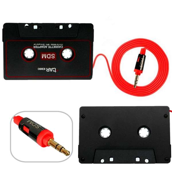 Car Audio Tape Cassette Adapter for Mobile Phone MP3 CD Radio 3.5MM Jack AUX