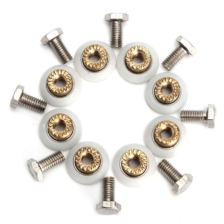 8Pcs Shower Door Roller Glass Bathroom Door Runners Wheels 19mm Replacement Whe