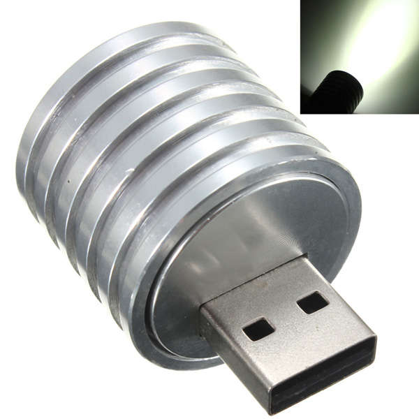 2W Mini Portable USB LED Spotlight Flashlight Night Light