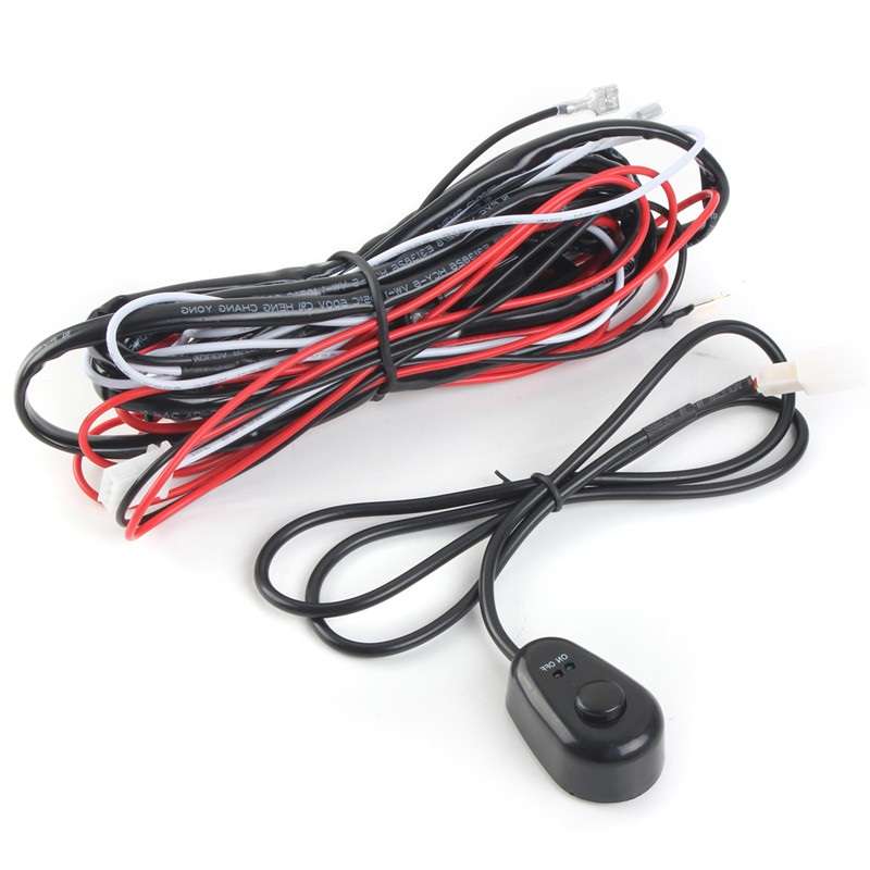 12V 40A LED Work Fog Light Lamp Bar Wiring Harness Kit ON OFF Switch Relay US