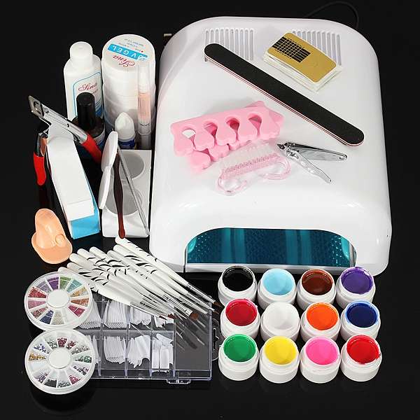 110V 36W Nail Art UV Gel Dryer Lamp Manicure Tool Kit Set