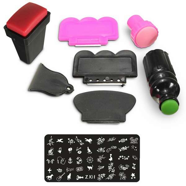 Nail Art Scraper Stamper Stamp Stamping Plate Tool Kit Set