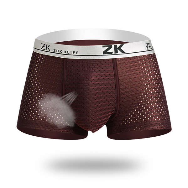 Mens Honeycomb Mesh U-shaped Pouch Boxers Casual Breathable Antibacterial Plus