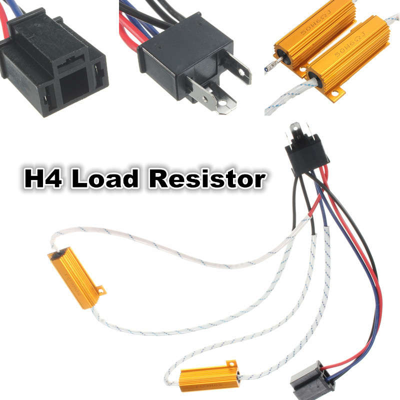 Error Free H4 Dual Load Resistors For LED HID Conversion Xenon