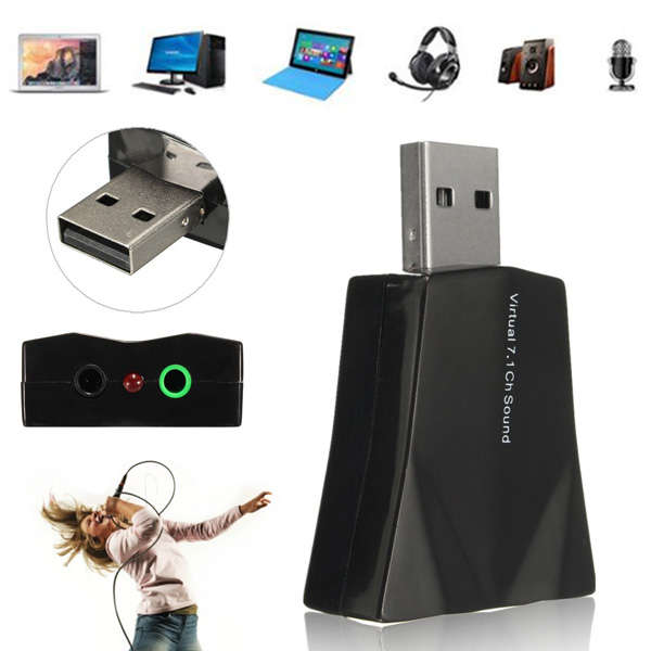 USB2.0 External Audio Sound Card Virtual 7.1 Channel CH Adapter