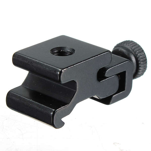 Adjustable Speedlite Hotshoe 1/4 Screw to Flash Hot Shoe Mount Adapter