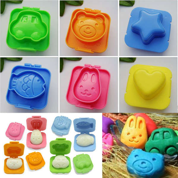 6pcs Cute Cartoon Egg Sushi Rice Mold Sushi DIY Maker
