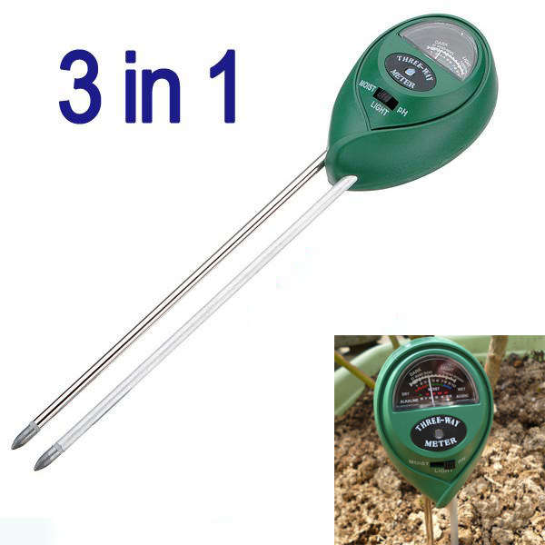 3 in1 Plant Flowers Soil PH Tester Moisture Light Meter