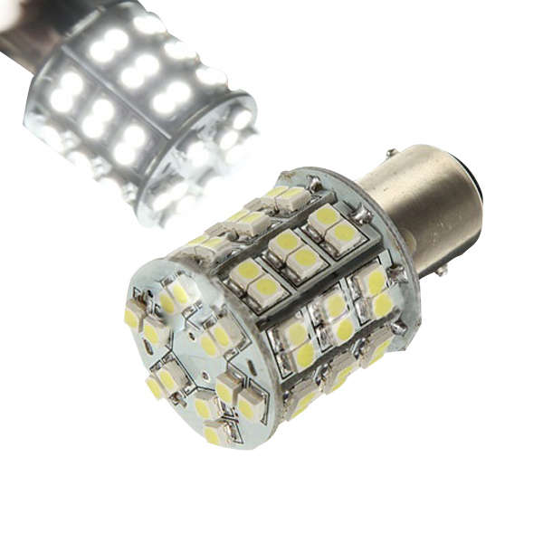 2X T25 BAY15D 1157 White 60 SMD LED Tail Stop Light Bulb