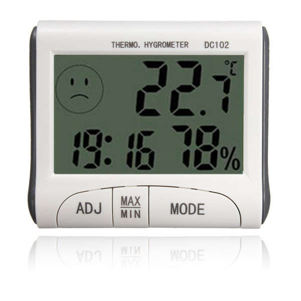 LCD Digital Thermometer Hygrometer Temperature Humidity Meter Clock
