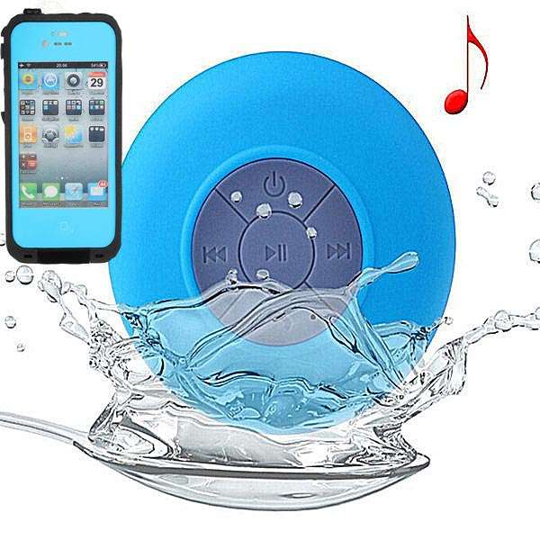 Waterproof Bluetooth Speaker Shockproof Case Combo For iPhone 4