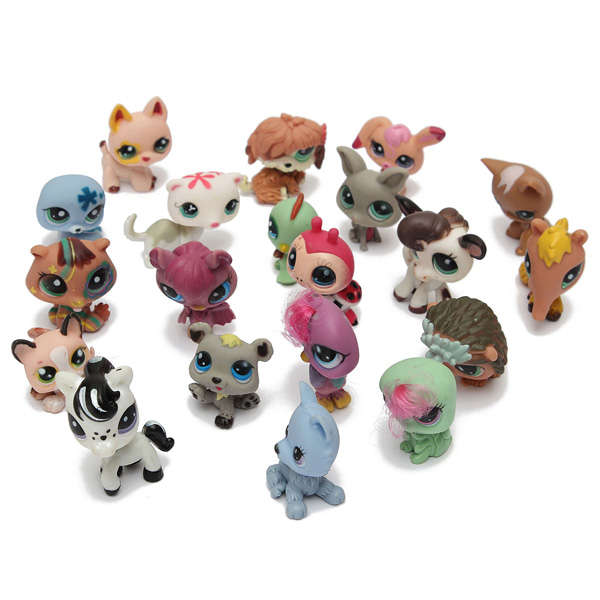 20PCS Littlest Pet Shop Cat Dog Animals Random Figures Kids Toy