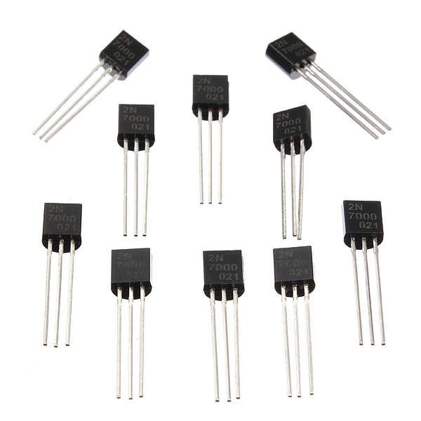 10 Pcs 2N7000 N-Channel Transistor Fast Switch MOSFET TO-92