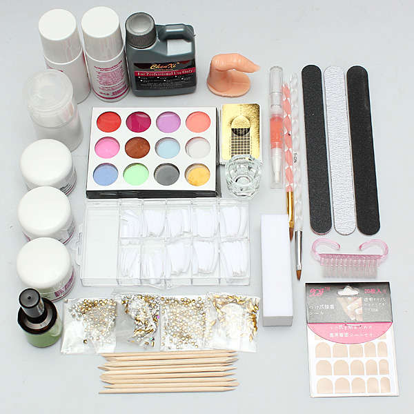 Pro Nail Art Design Kit Acrylic Primer Powder Manicure Set