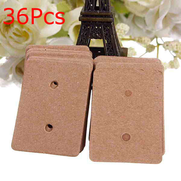 Brown Kraft Paper Earring Card Ear Studs Display Hang Tag