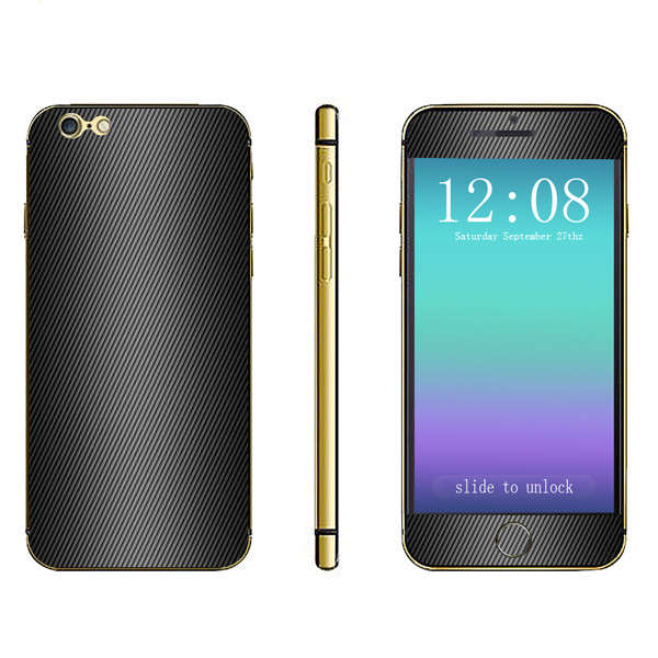 Colorful Full Body 3D Carbon Fiber Sticker For iPhone 6 Plus