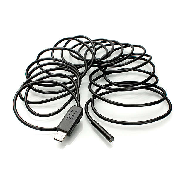 5m 7mm 6LED USB Borescope Waterproof Inspection Snake Tube Camera