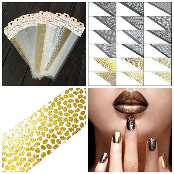 Mix Lace Pattern Stylish Nail Art Sticker Decal Tip Decoration