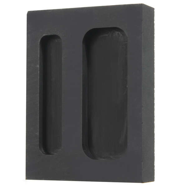 1 OZ Two Hole Graphite Crucible Ingot Bar Combo Mold Melting Casting Refining S