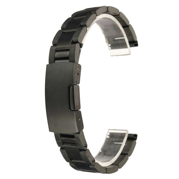 18mm 20mm 22mm 24mm Black Color Stainless Steel Watch Band