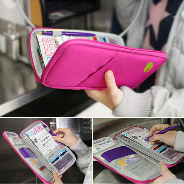 Portable Multifunctional Travels Card Ticket Holder Wallet Purse Storage Bag