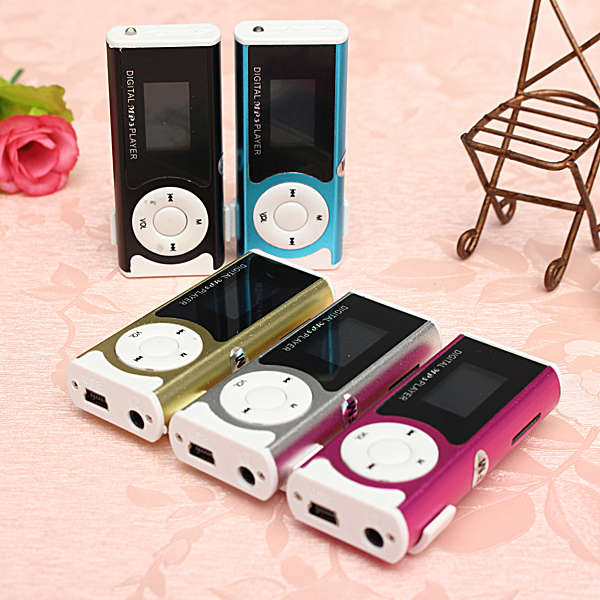 Mini USB Clip MP3 Player LCD Screen Support 16GB Micro SD TF Card