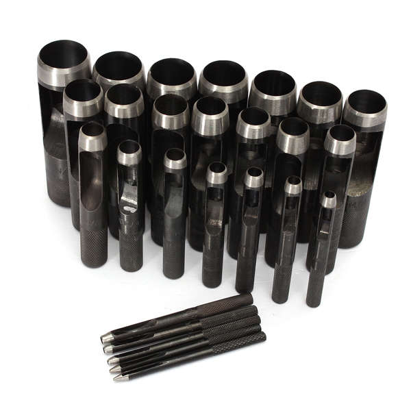 26 Size Leather Carbon Steel Hollow Hand Hole Punches Tools